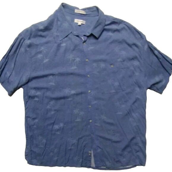 Pierre Cardin Rayon Shirt‎ Palm Tree Print Button Up Casual 3X - Picture 1 of 10